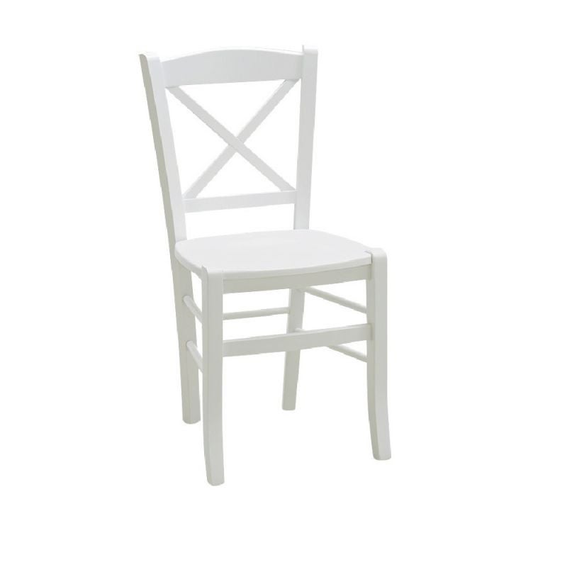 MOBILI 2G - SET 2 SEDIE SHABBY IN FAGGIO LACCATA BIANCA