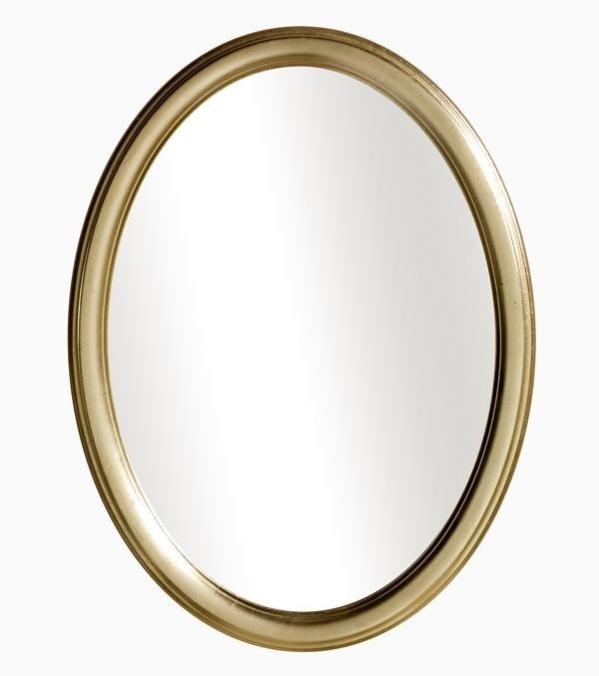 MOBILI 2G - Specchiera in foglia oro ovale- Misure: 39 x 49 x 3 | Leroy ...