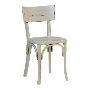 MOBILI 2G - SEDIA SHABBY CHIC ARGENTO IMBOTTITA IN LEGNO CON FREGI