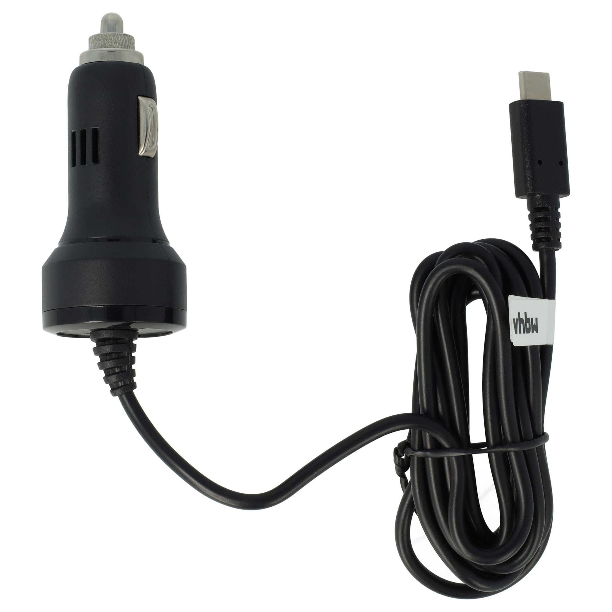 Vhbw Chargeur de voiture USB C adaptateur allume-cigare 12V 2,4 A