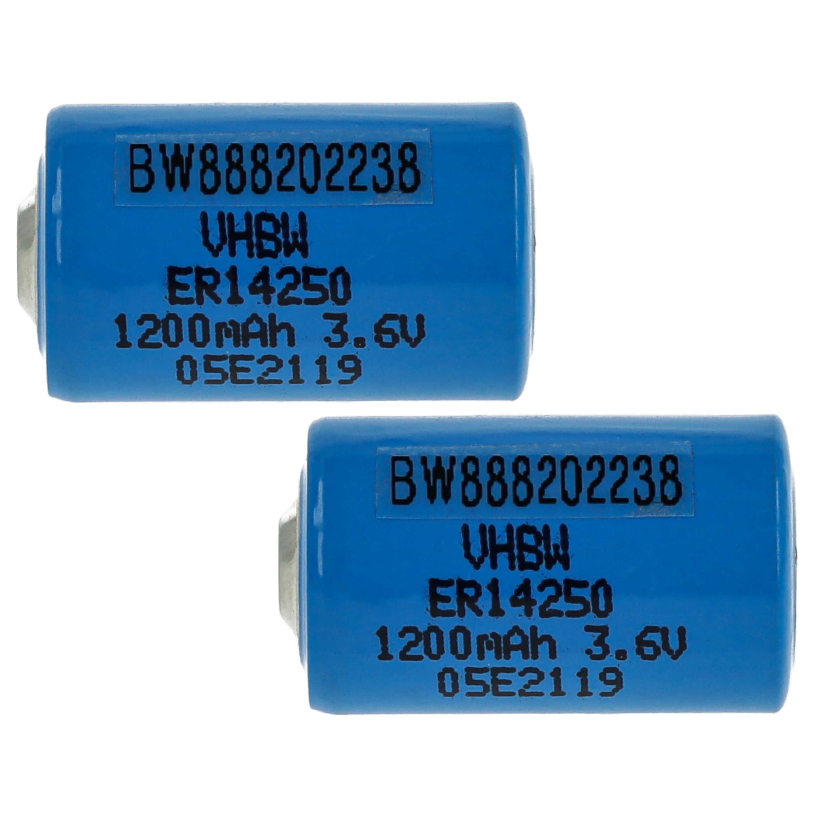 vhbw Pile au lithium ER14250 - Pile spéciale (1200mAh, 3,6V, Li-SOCl2)