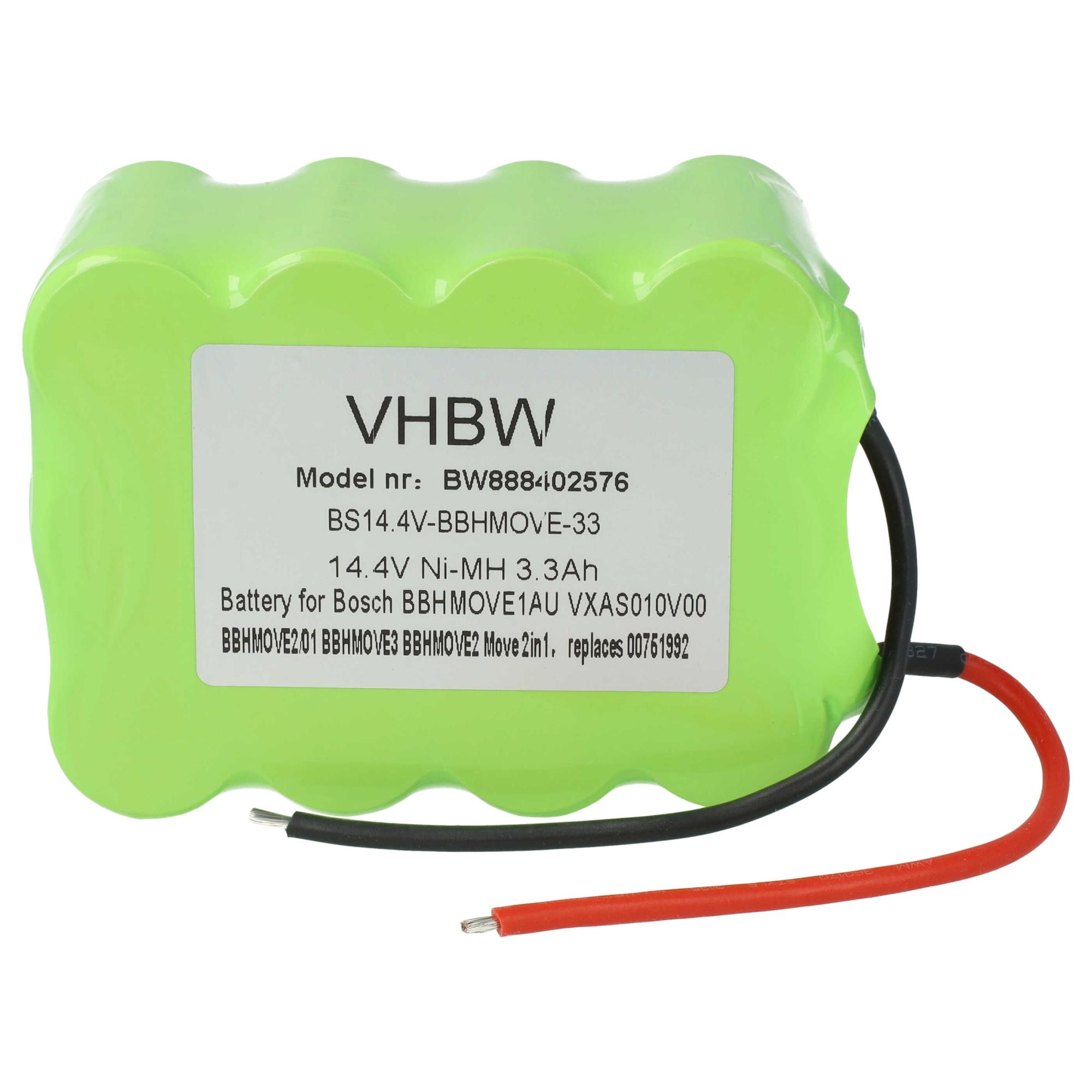 Vhbw Batteria NiMH 3300mAh 14.4V Per Robot Aspirapolvere Candy Hoover RBC009011, RBC009013, RBC011011, RBC012011 - 3