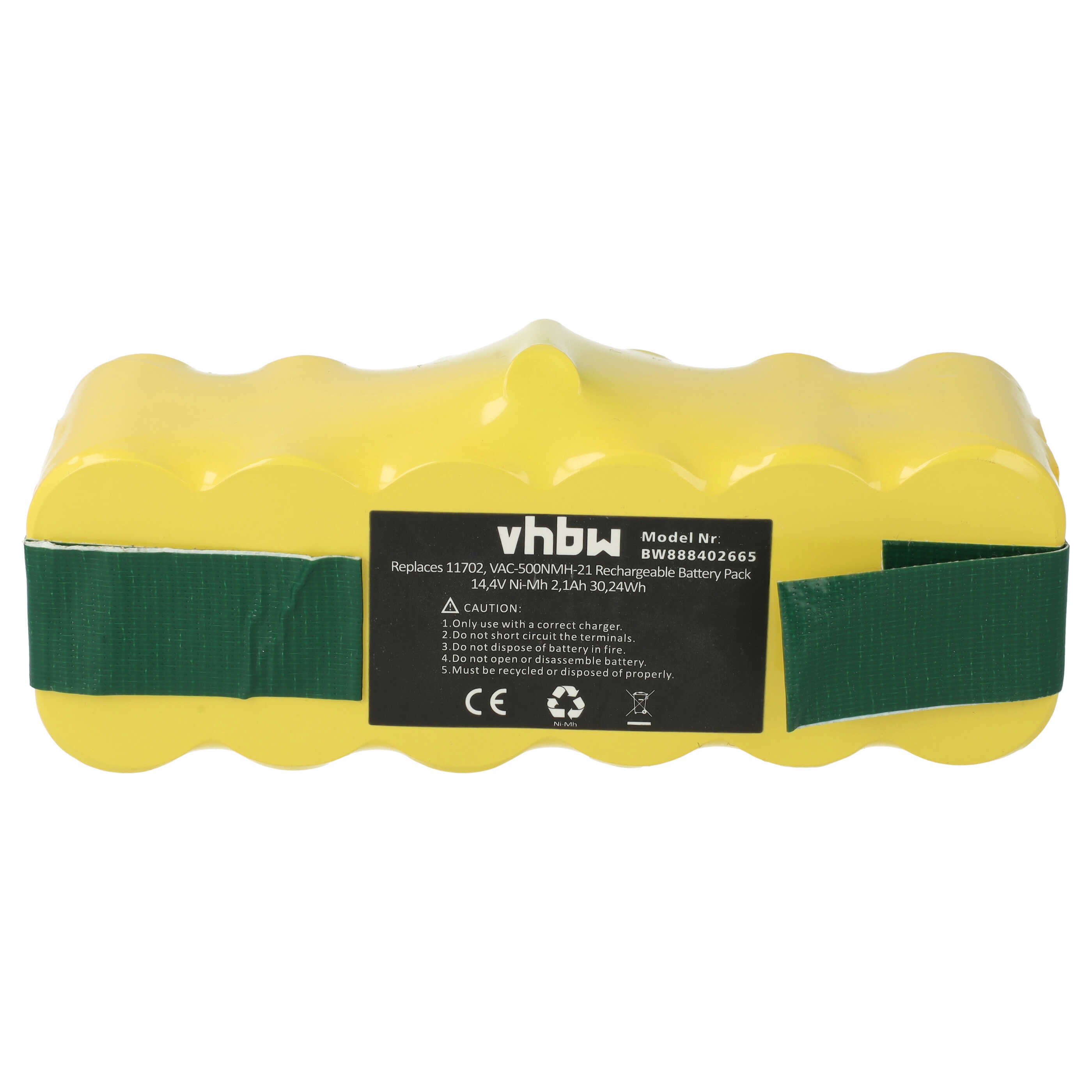 Vhbw batteria compatibile con iRobot Roomba 616, 621, 651, 670, 660, 665,  671, 618, 620, 625, 630, 650 home cleaner (2100mAh, 14,4V, NiMH)