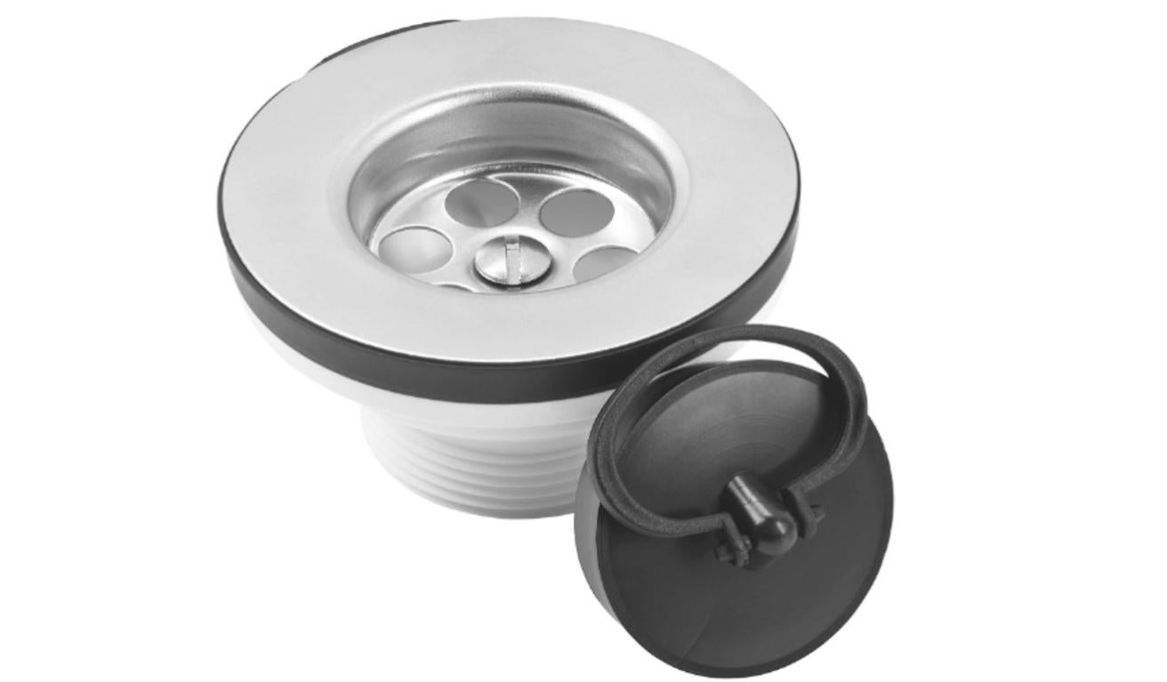 Tappo Scarico con Filtro per Lavello in Acciaio Inox Oro