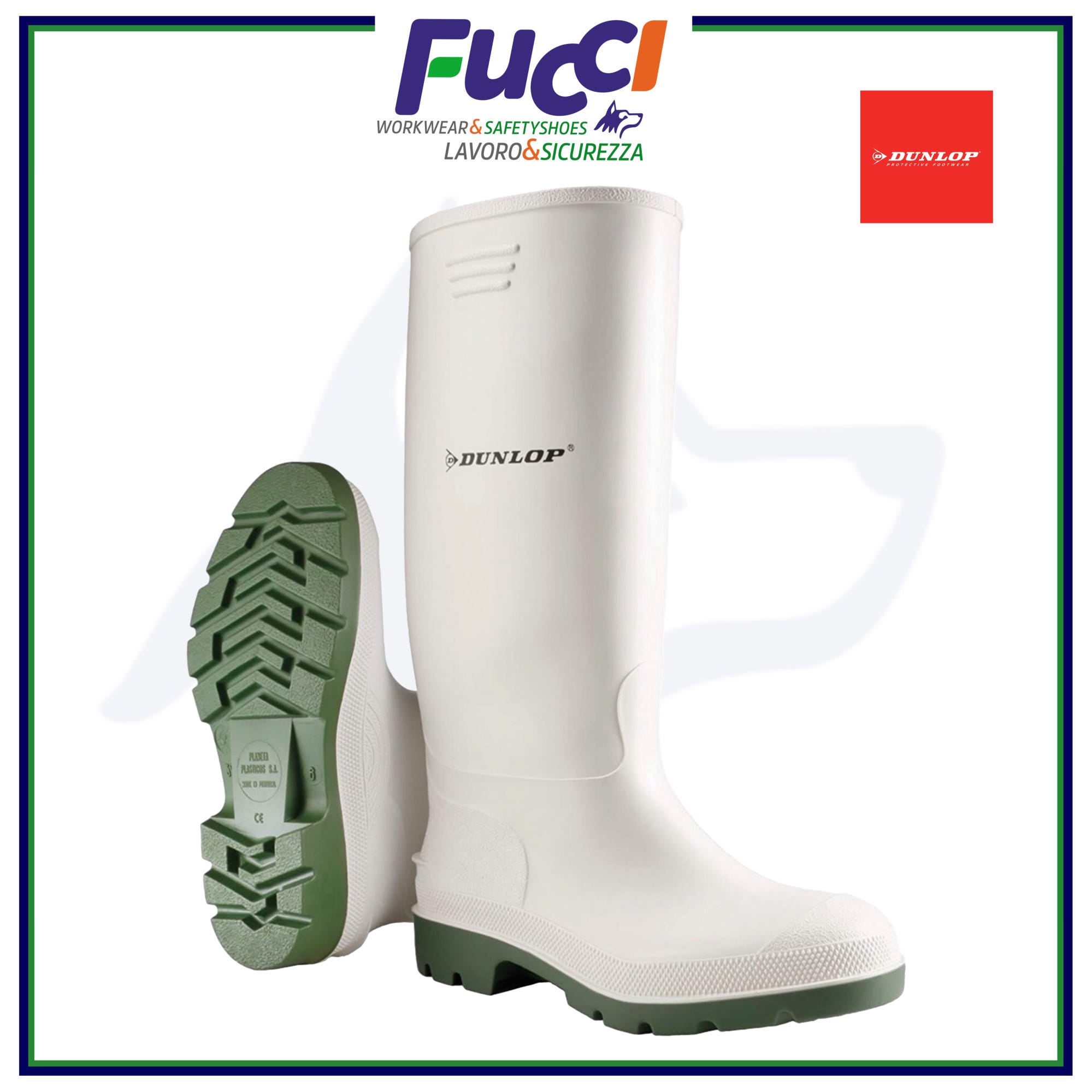 STIVALI DA LAVORO DUNLOP IN PVC 380BV IMPERMEABILI PER SETTORE