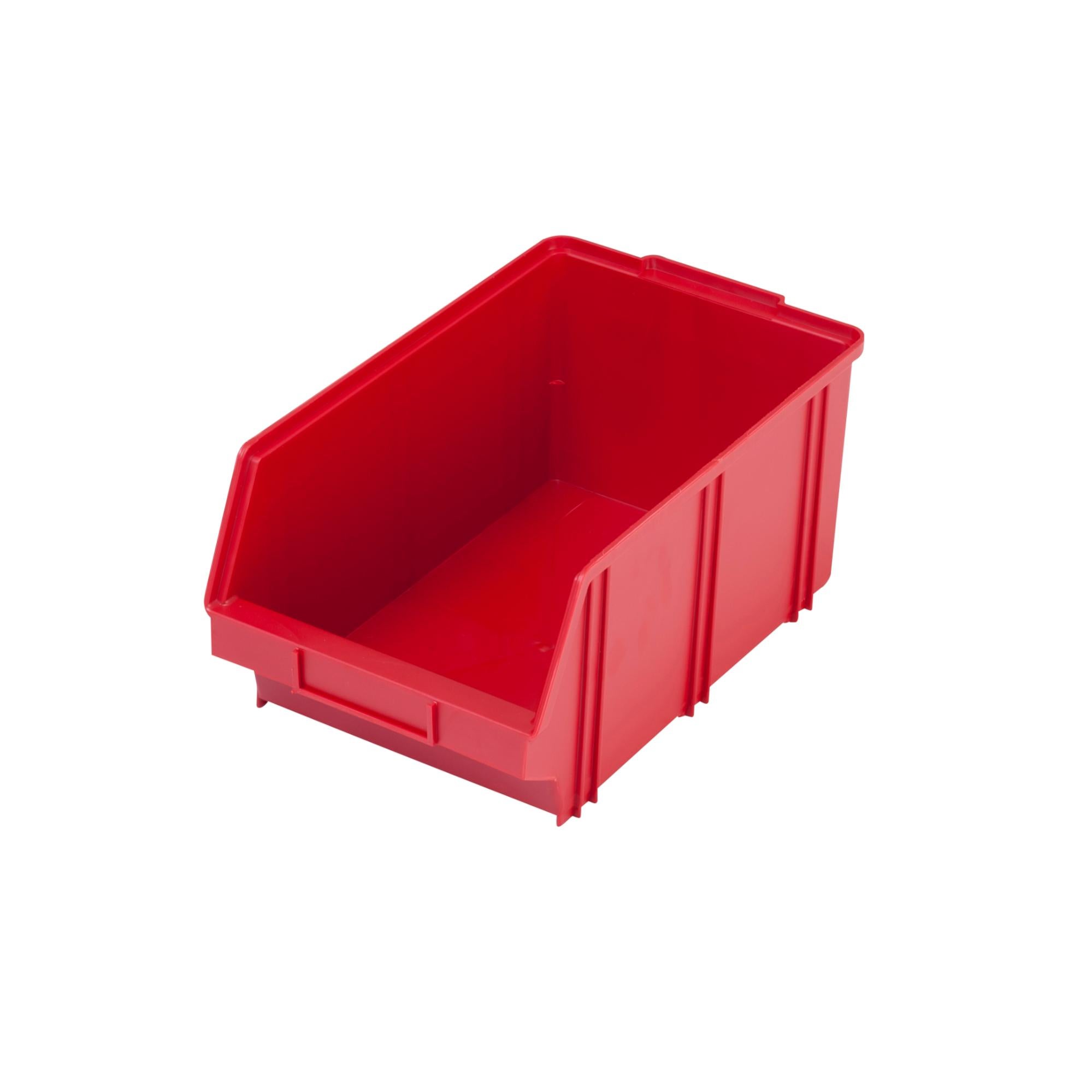 Lot De 60 Bacs à Bec Emboîtables – 3 Litres, Plastique Rouge (235x152x125 Mm) – Idéal Atelier Ou Stockage