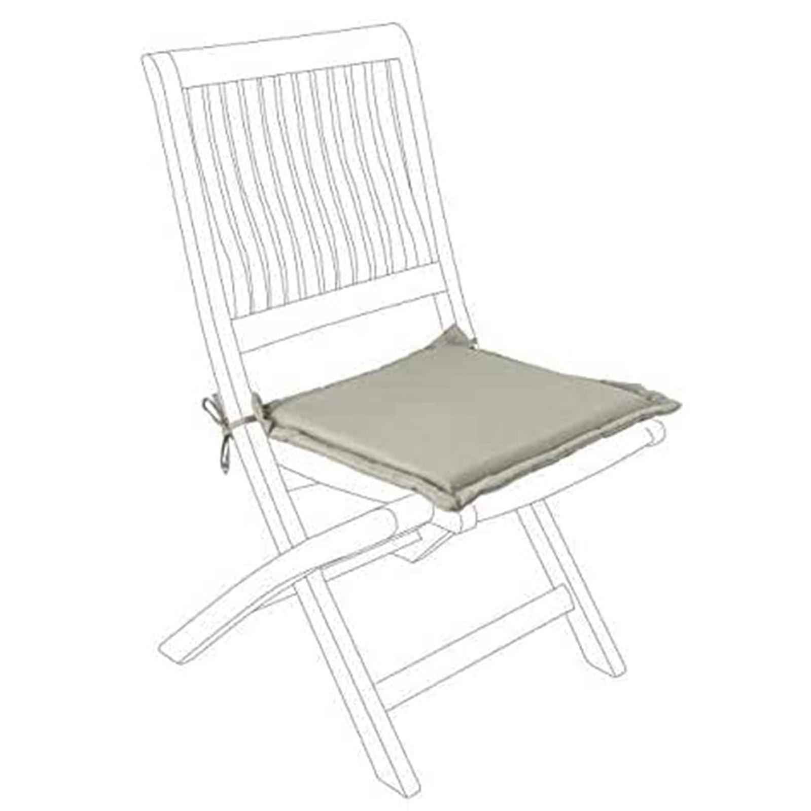 Cuscino Per Sedia Trapuntato 50x50cm - Per Interni Ed Esterni - Grigio Scuro - Imbottitura Schiuma - Foto 6