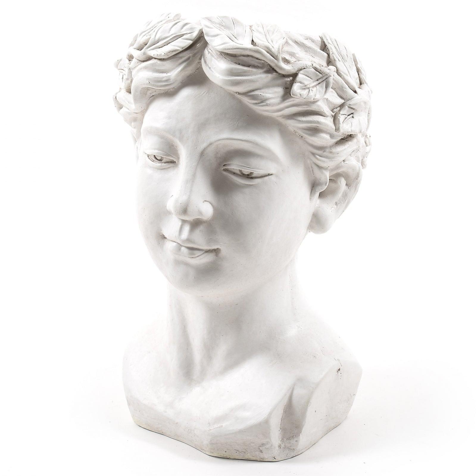 Statua decorativa "Venere" testa con vaso da giardino per veranda in