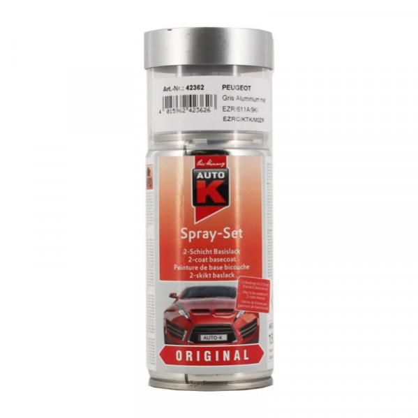 Bombe de peinture pour carrosserie Peugeot 611A Gris aluminium 150ml Auto K Leroy Merlin