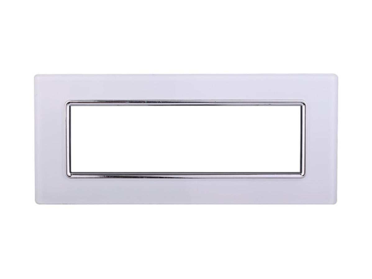 Plaque 3 Modules Vimar Plana Starlight - En Verre Et Or, Compatible Série Ettroit - Neuf
