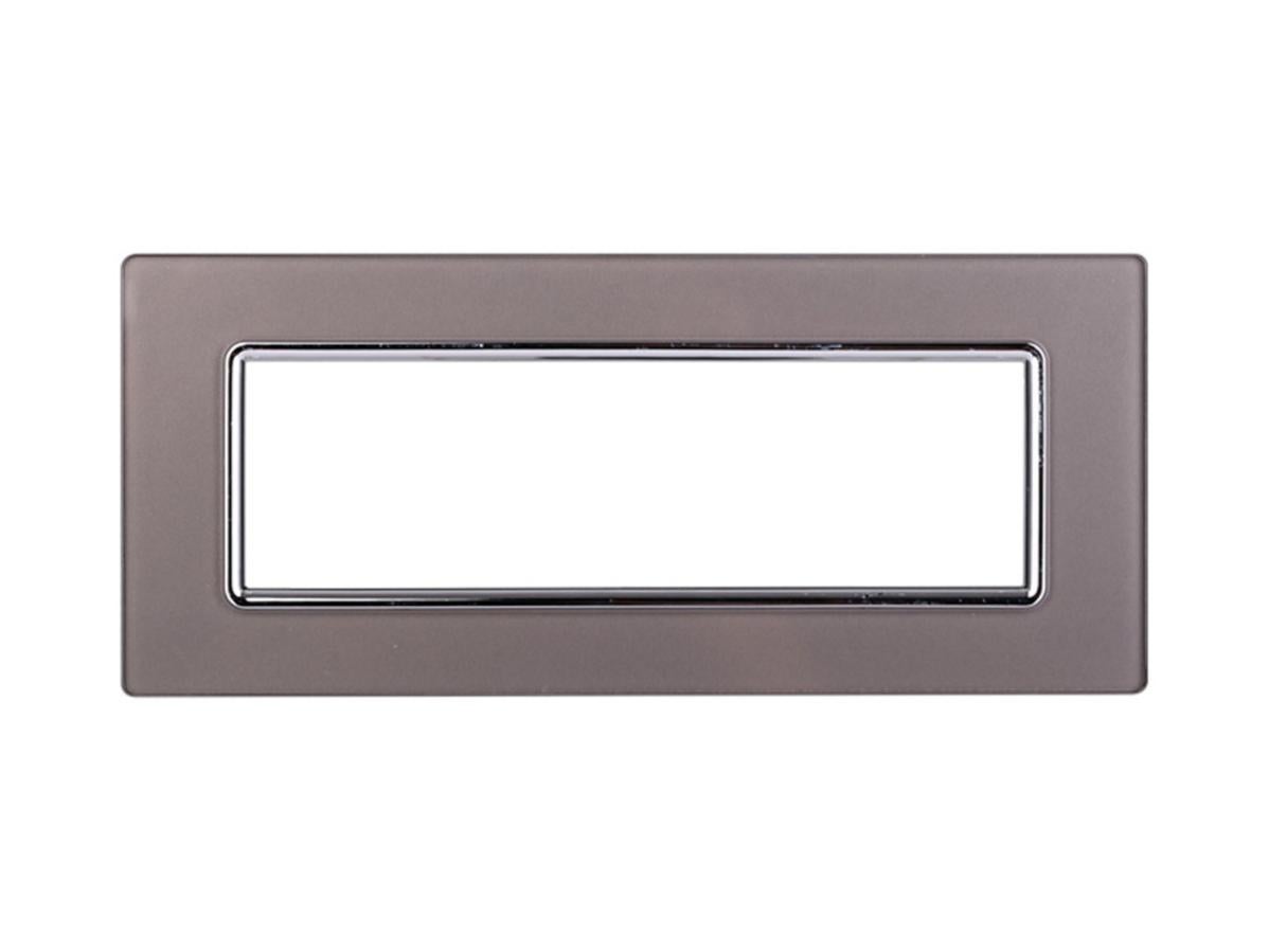 Plaque De Finition Starlight – 7 Modules, Verre, Couleur Or, Compatible Vimar Plana, Ettroit