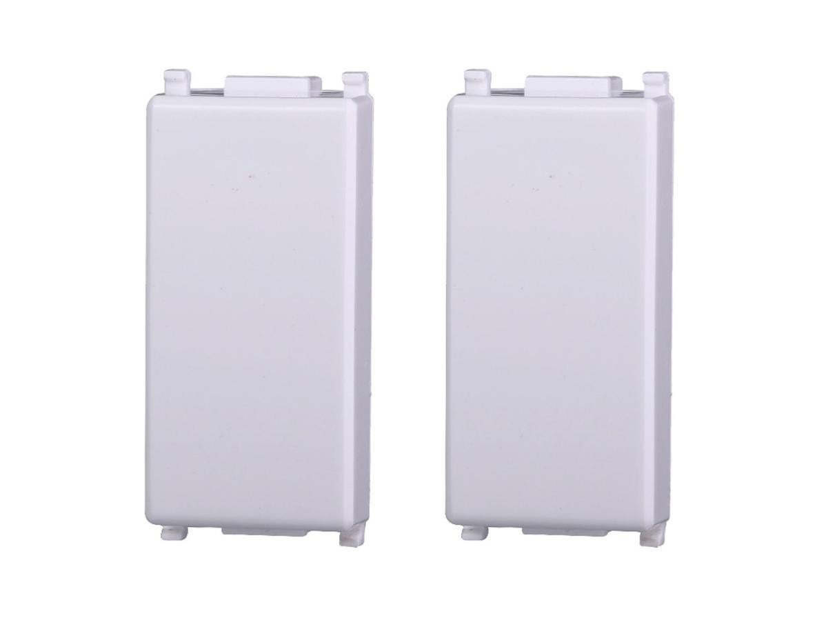 Plaque Compatibles Vimar Plana 2 Modules Verre Couleur Blanc