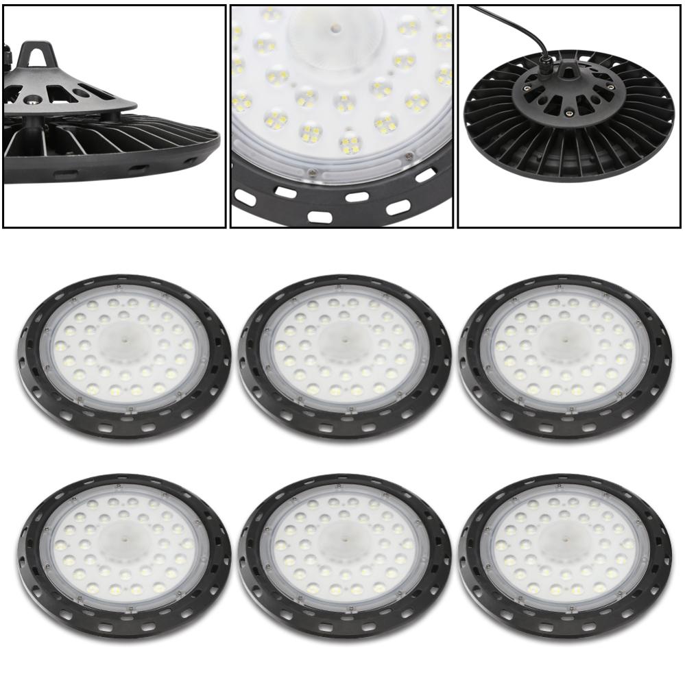Lot De 2 Projecteurs LED UFO Pour Hall Industriel Ou Atelier - 200W équivalent 500W - 50000 Lumens - IP65 - Blanc Froid 6500K - Garantie 5 Ans