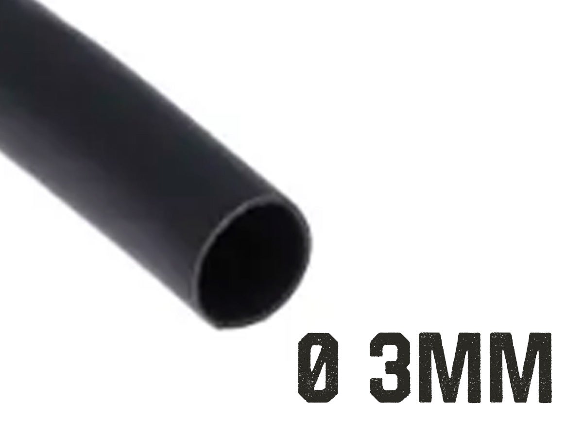 1 Metro Tubo Guaina Termorestringente Diametro 7mm Colore Nero