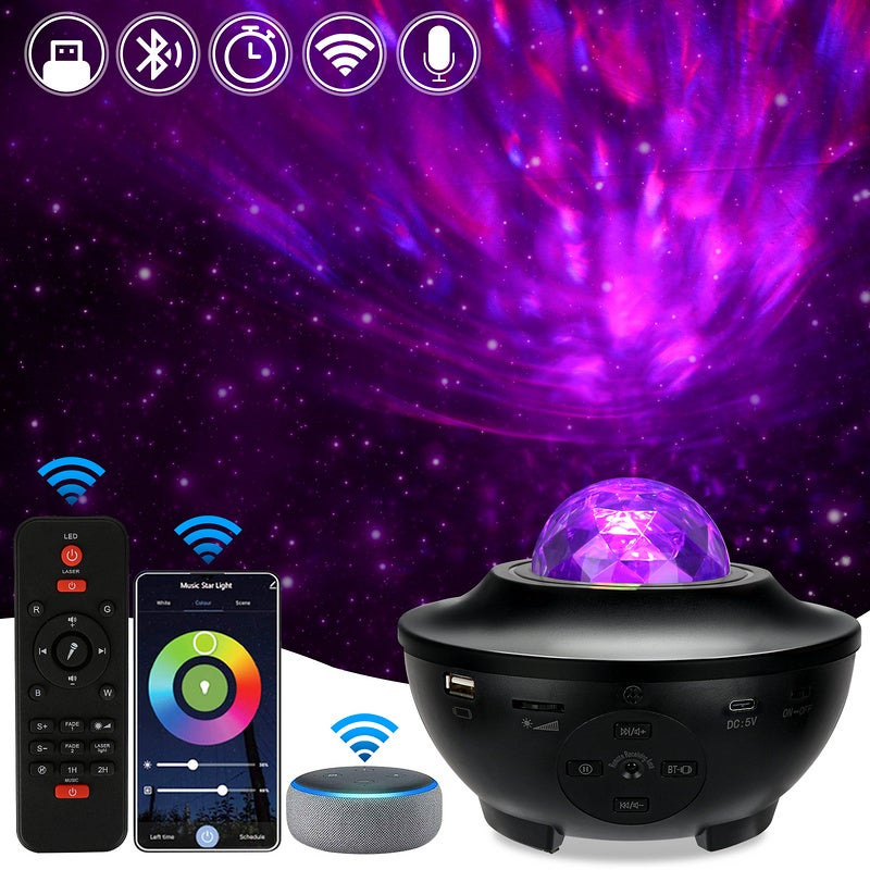 Projecteur Galaxy, projecteur d'étoiles, haut-parleur Bluetooth