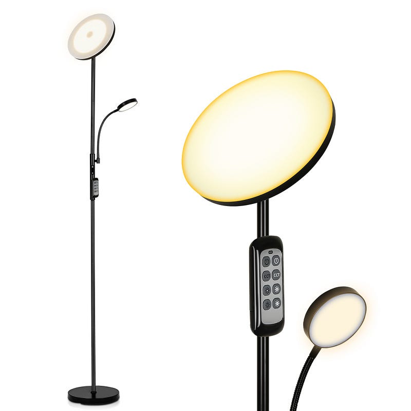 Lampadaire LED, droit, design, INSPIRE 1960 lm, H.181 cm Mirasol