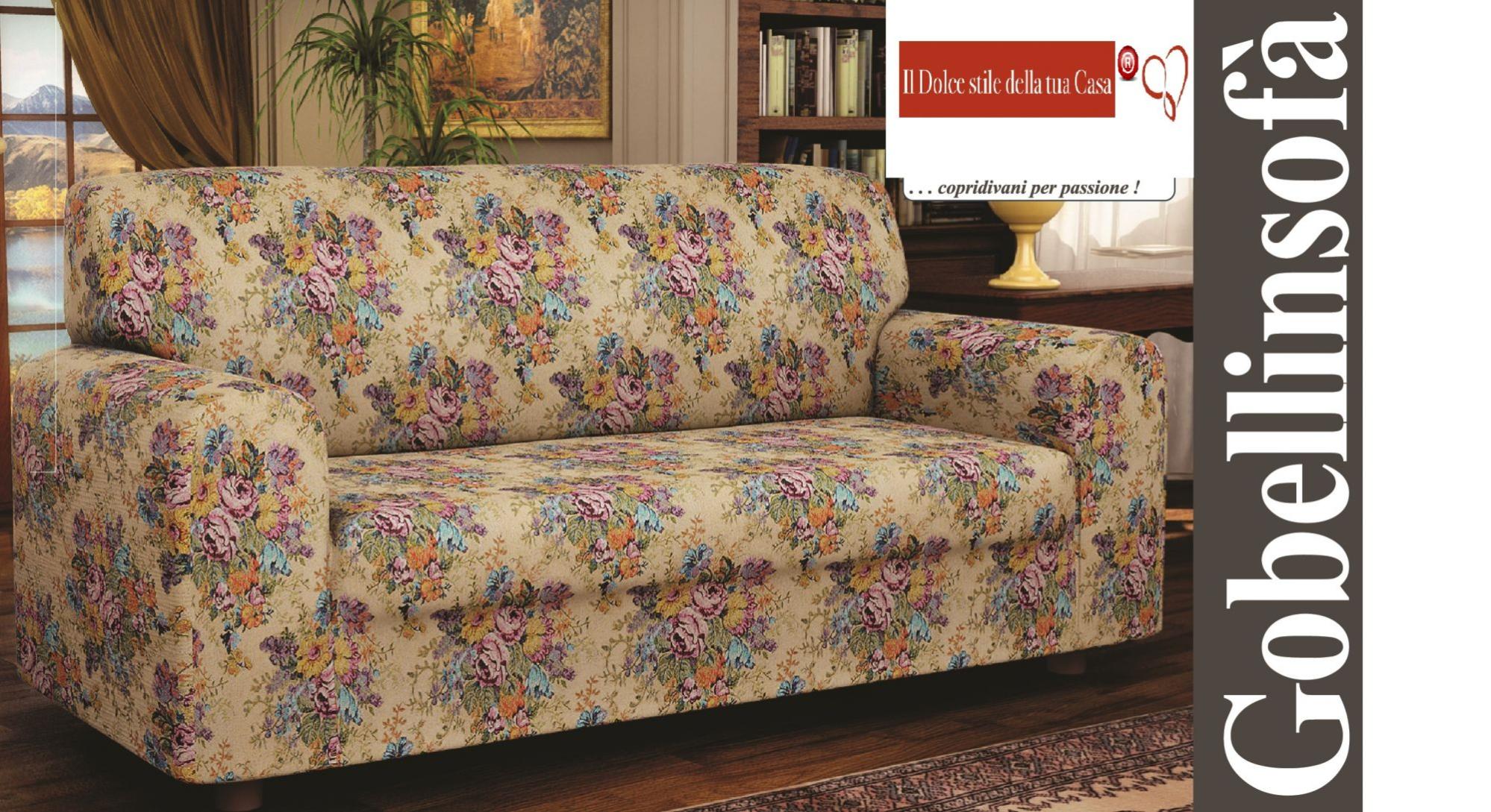 Set 6 Cuscini Coprisedia Jacquard Con Aletta, Stile Classico Alba Fiorato, Perfetti Per La Cucina, 100% Made In Italy