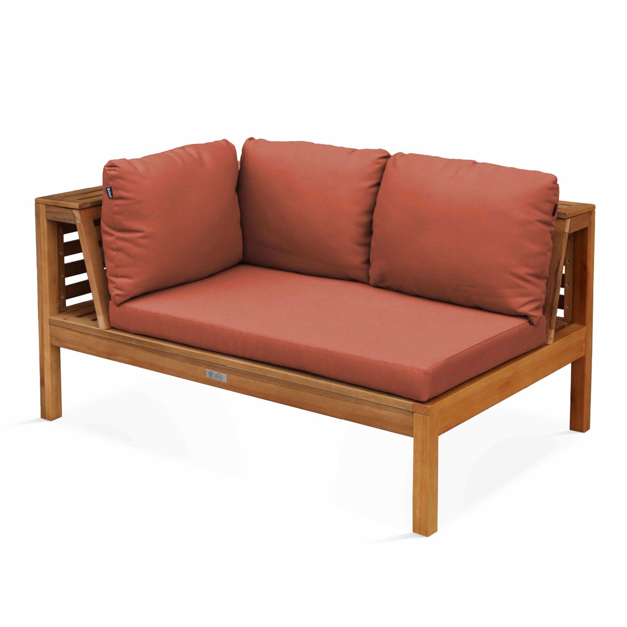 Spetebo Tavolino Tucson In Legno Di Eucalipto Oliato 44x44 Cm, Tavolo Da Giardino Quadrato In Massello FSC, Resistente Alle Intemperie, Per Balcone E Terrazzo