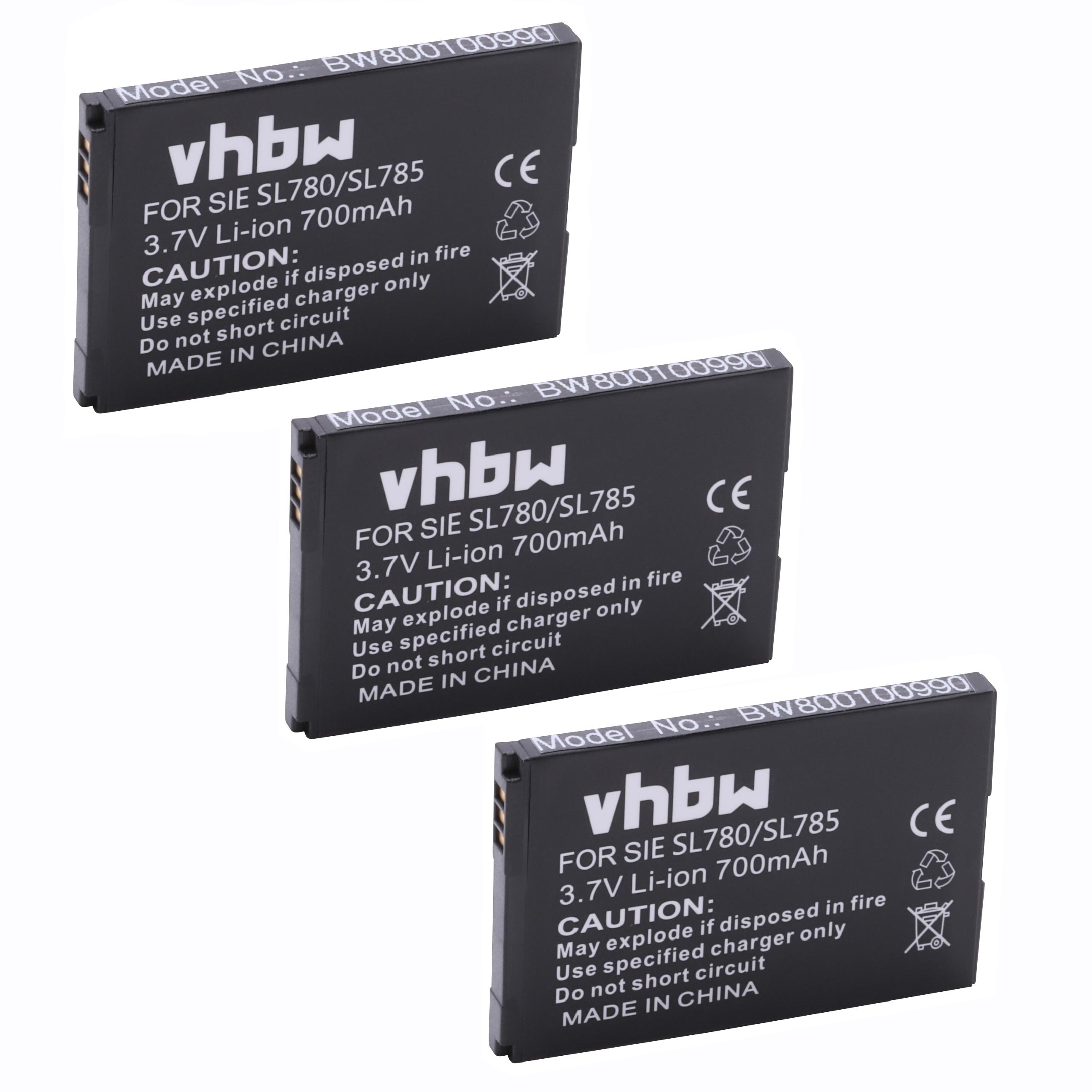 Vhbw 3x Batteries compatible avec Siemens Gigaset SL450, SL450A Go, SL450H,  SL450HX téléphone fixe sans fil (700mAh, 3,7V, Li-ion) | Leroy Merlin