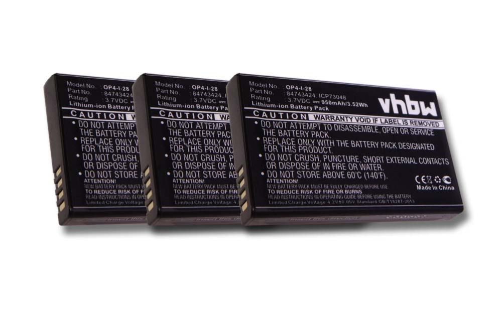 Vhbw 3x Batteries compatible avec Nortel Kirk 4080 téléphone fixe sans fil (950mAh, 3,7V, Liion