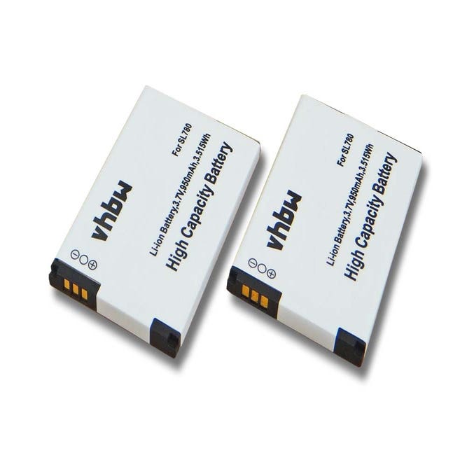 Vhbw 2x Batteries compatible avec Siemens Gigaset SL350, SL350H, SL400,  SL400A, SL400H téléphone fixe sans fil (950mAh, 3,7V, Li-ion)