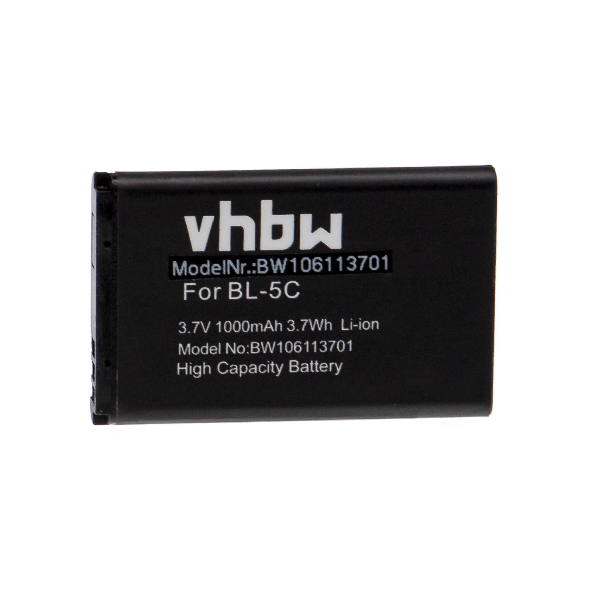 Vhbw Batteria Compatibile Lumicron DV5, DC4230 E Altre Fotocamere - 1000mAh, 3,6V, Li-Ion, Sostituisce CGA-S301, SLB-1037, NP-60