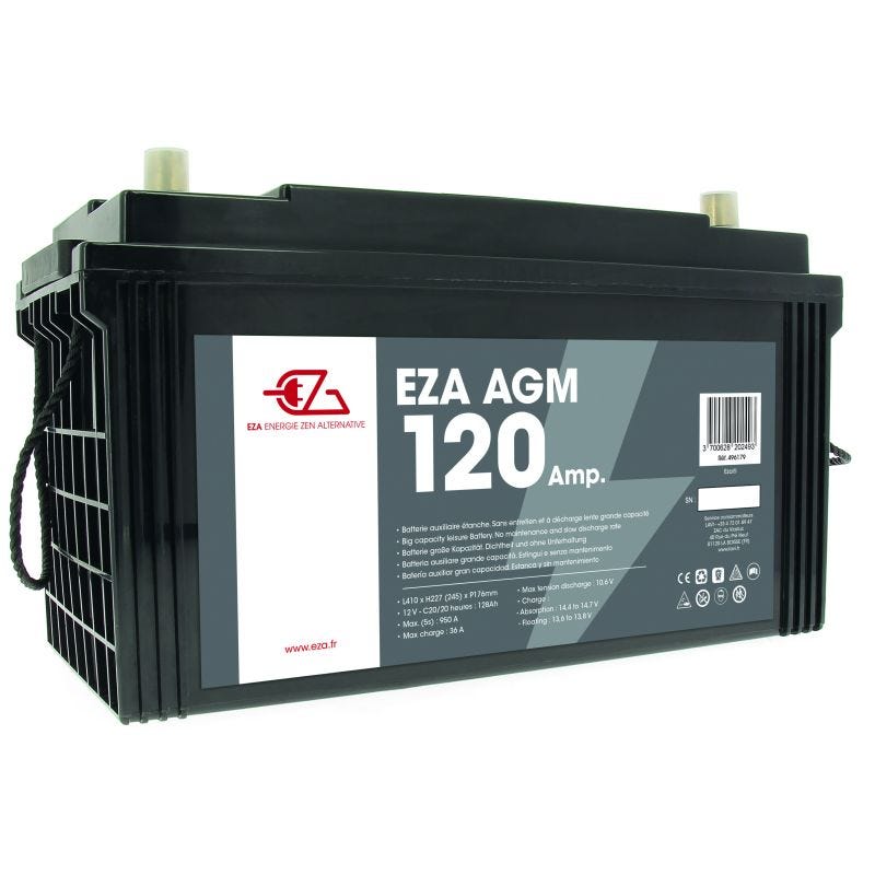 Chargeur de batterie au lithium automatique EZA 12V 20A Pb Gel AGM  camping-car
