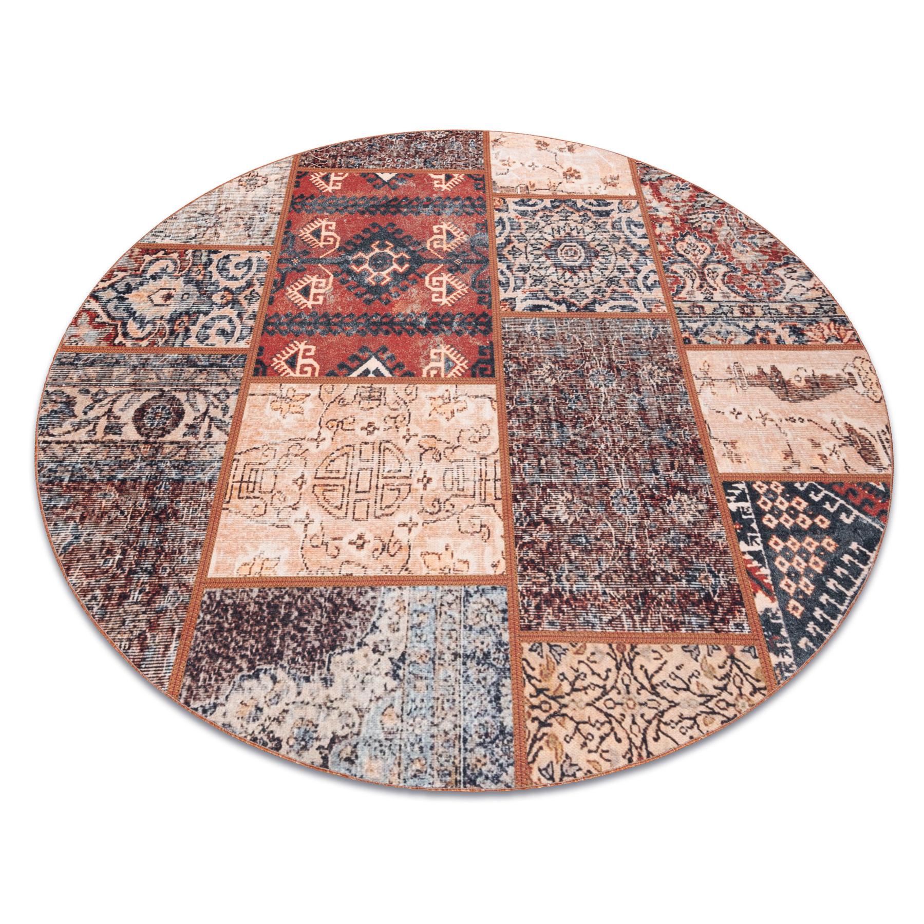 Orecchini A Cerchio Doppio In Rame - Mix Di Colori E Minimalismo Patchwork - Gioiello Donna