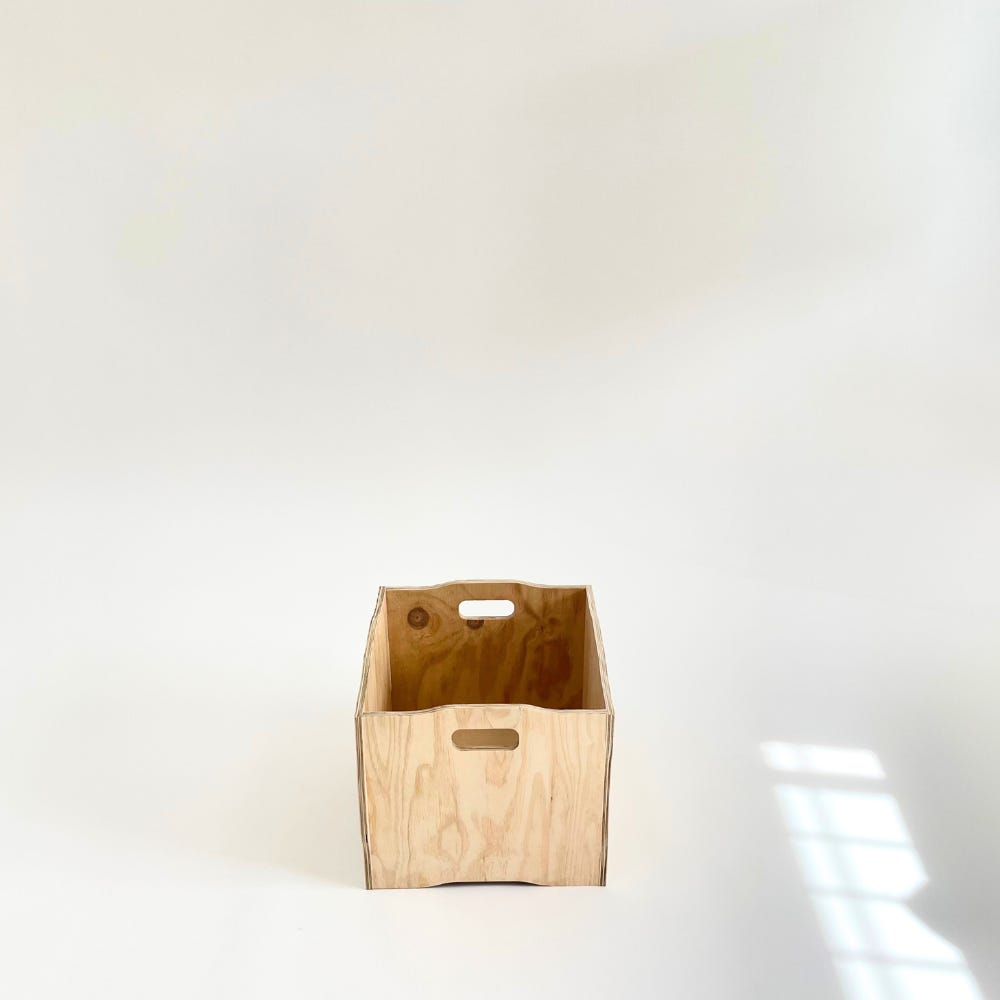 Caja de almacenaje Comboi apilable en madera contrachapada de pino  (39x39x33 cm), PLYKIT