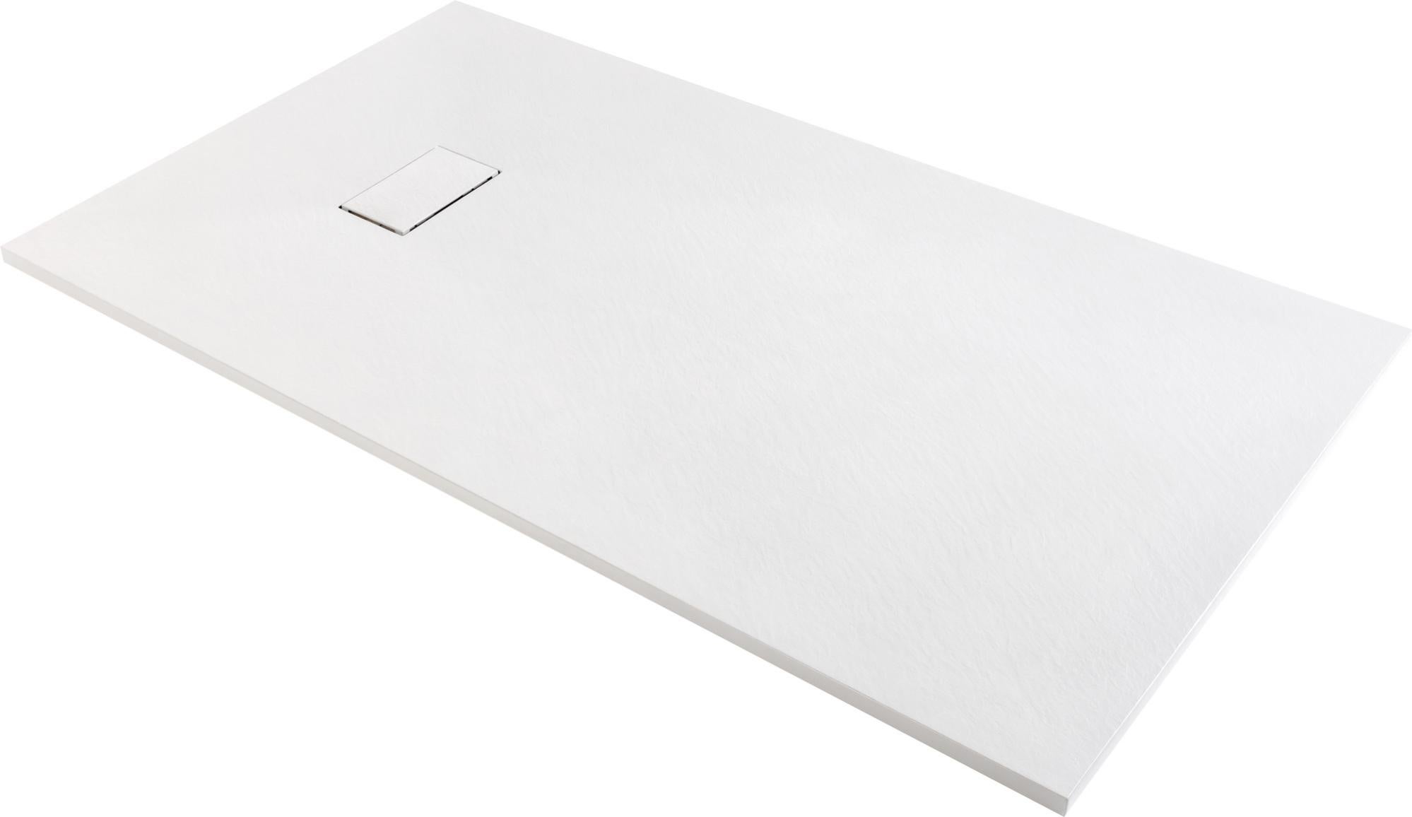 Receveur de douche extraplat blanc effet pierre Gaïa Odyssea 160 x