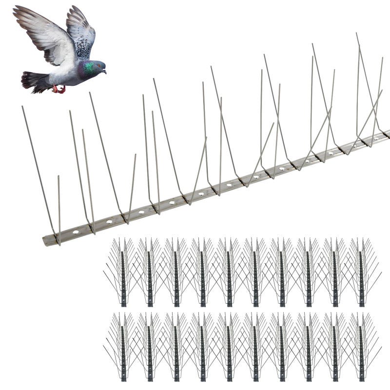 Pic anti pigeon 10m- Pic anti-pigeon flexible - Pointes en acier