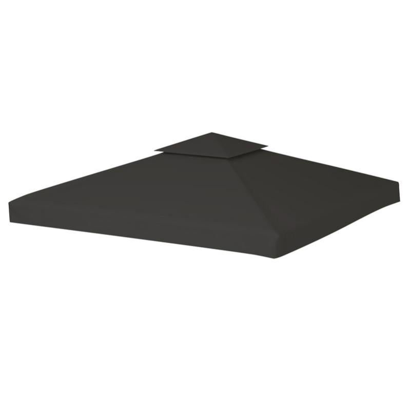 Tetto Di Ricambio Per Gazebo 3x3 Metri | Antracite | Impermeabile In Poliestere Con PVC | Solo Copertura - 3