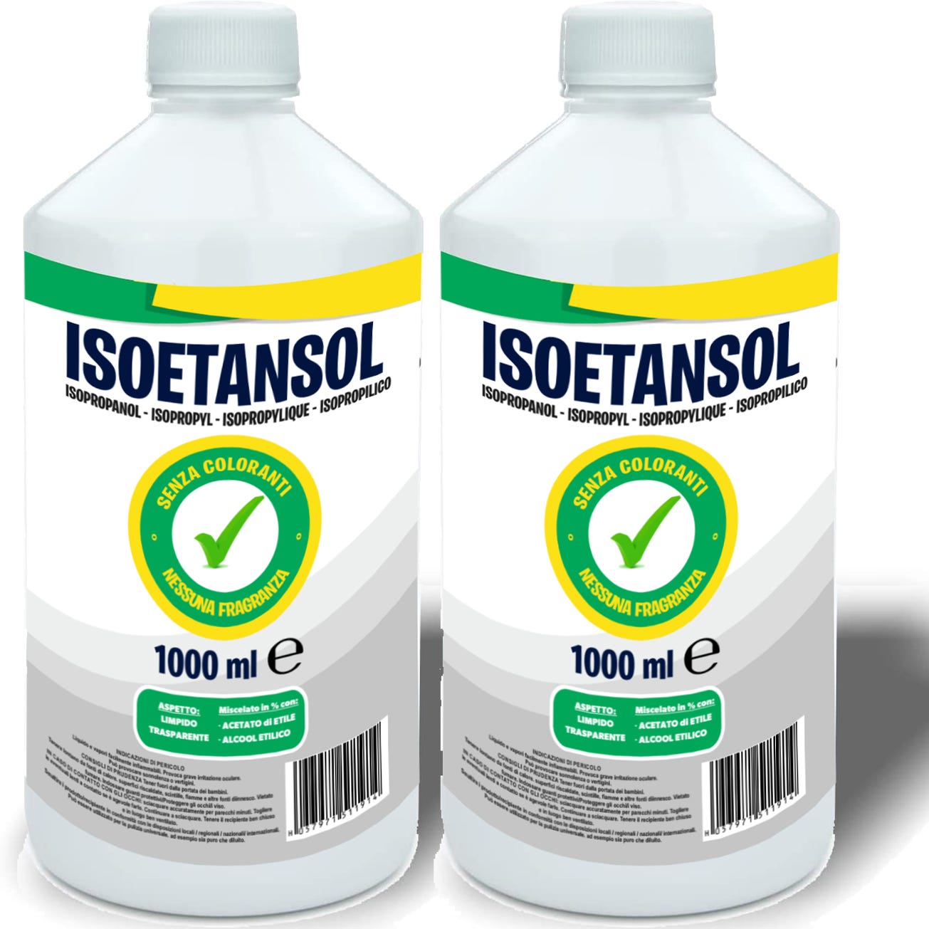 2 PIÈCES - ISOETANSOL 100AE Alcool Isopropylique dénaturé mélangé nettoyant  de 1 litre