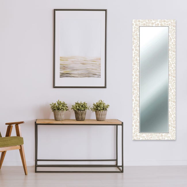 Specchio da parete lungo moderno Mirror Fantasy STELI BROWN 44x127 cm con  cornice stampata Vorrei Shop - Italian Design