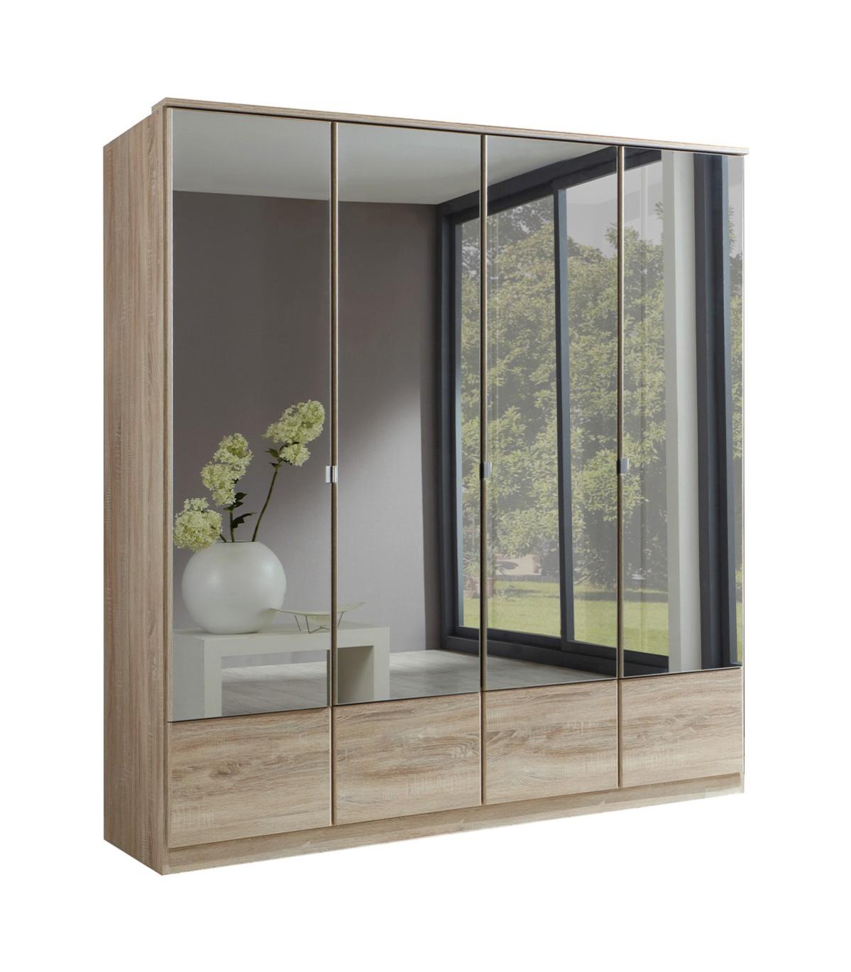Armoire 4 portes miroir L179 cm Leroy Merlin