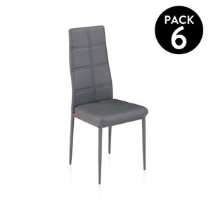 6 sillas Nina silla de comedor en polipropileno blanco Pack 6 sillas
