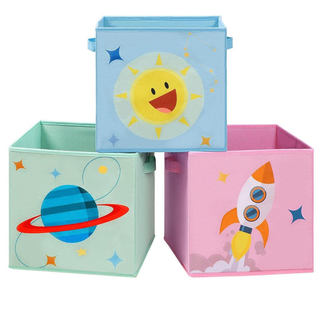 Cinnani Lot de 3 Boîte de Rangement en Tissu, 30x30x30 cm, Cube de Rangement  avec Poignées, Boîtes de Rangement Pliables pour Enfant Jouets, Vêtements,  Livres (Gris) : : Cuisine et Maison