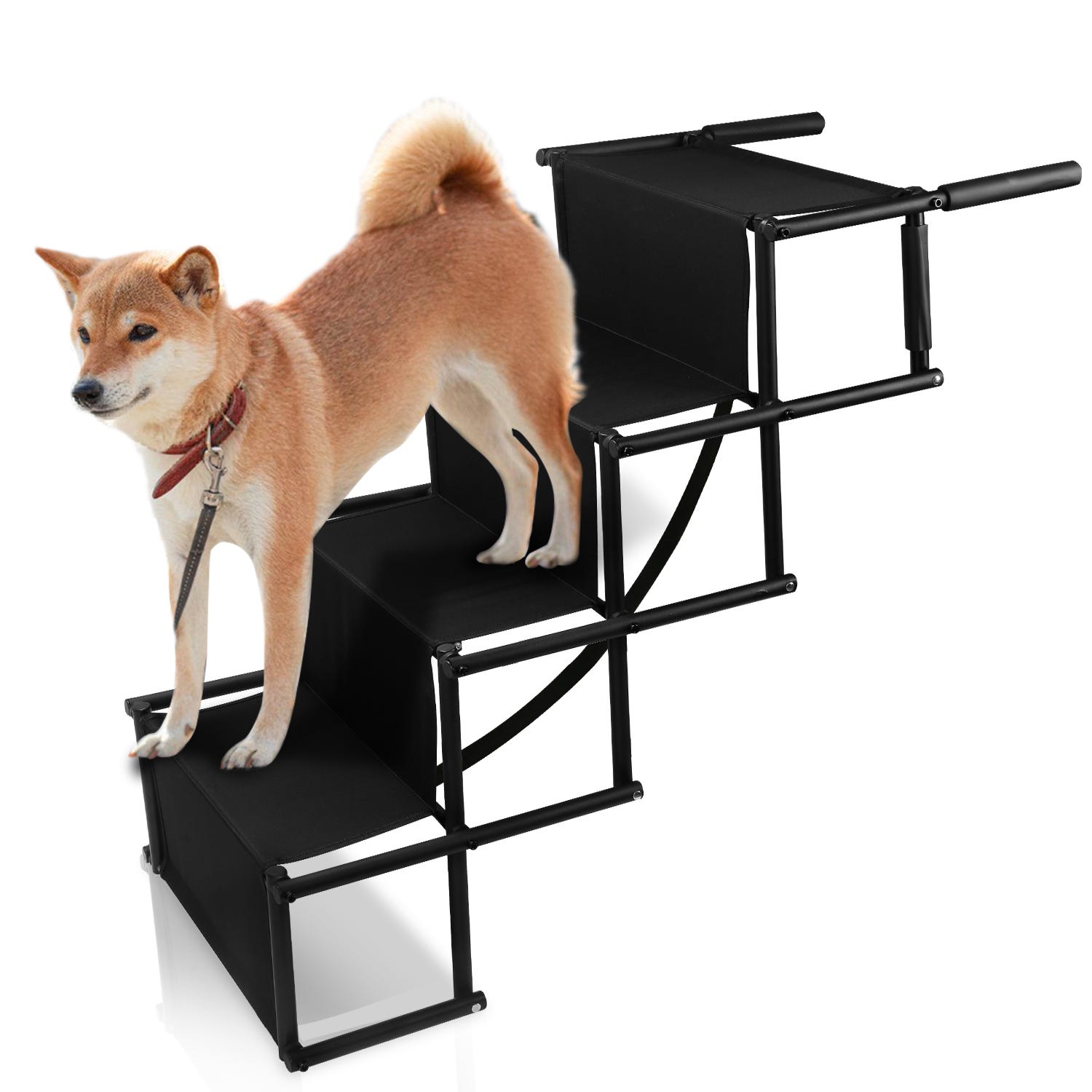 PFOTENKÖNIG® Escalier pour chien de voiture [jusqu'à 70 kg] – Rampe pour  chien ultra légère de qualité supérieure pliable – Aide à l'entrée pour  chien