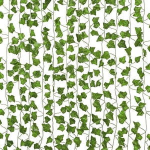 2pcs plantes artificielles suspendues de lierre, faux lierre guirlande  feuilles en plastique vert vigne suspendue fausses plantes pour la maison  jardi
