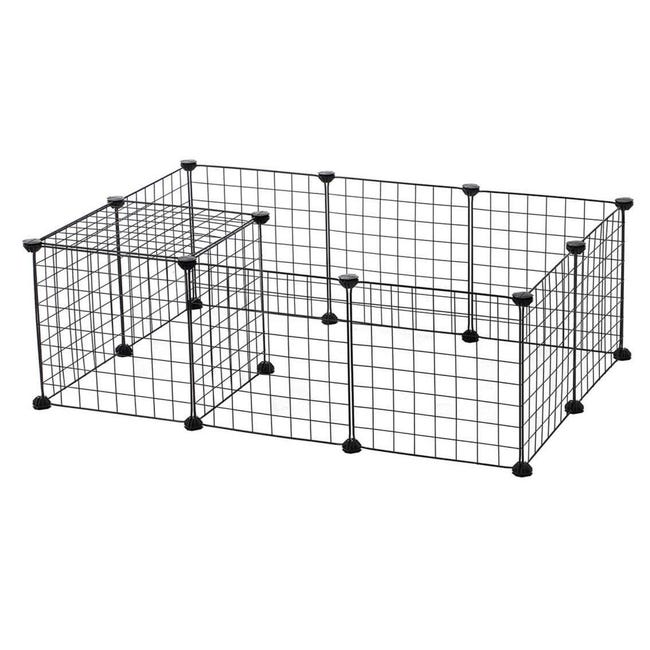 Enclos modulable pour petits animaux cage intérieur maillet en caoutchouc  offert cochon d'inde lapin assemblage facile 1