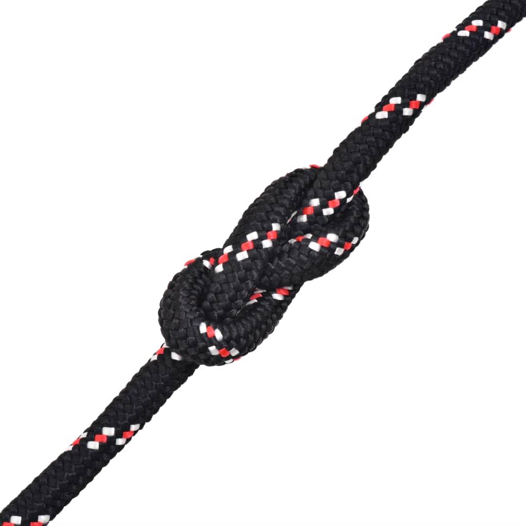 Corde de polypropylène 10 mm 50 m noir gréement corde de levage 02_0003329
