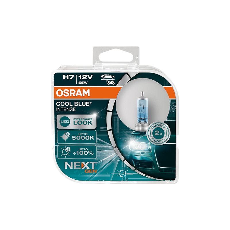 Kit 2 Ampoules Halogène auto Osram COOL BLUE® INTENSE NextGen H7