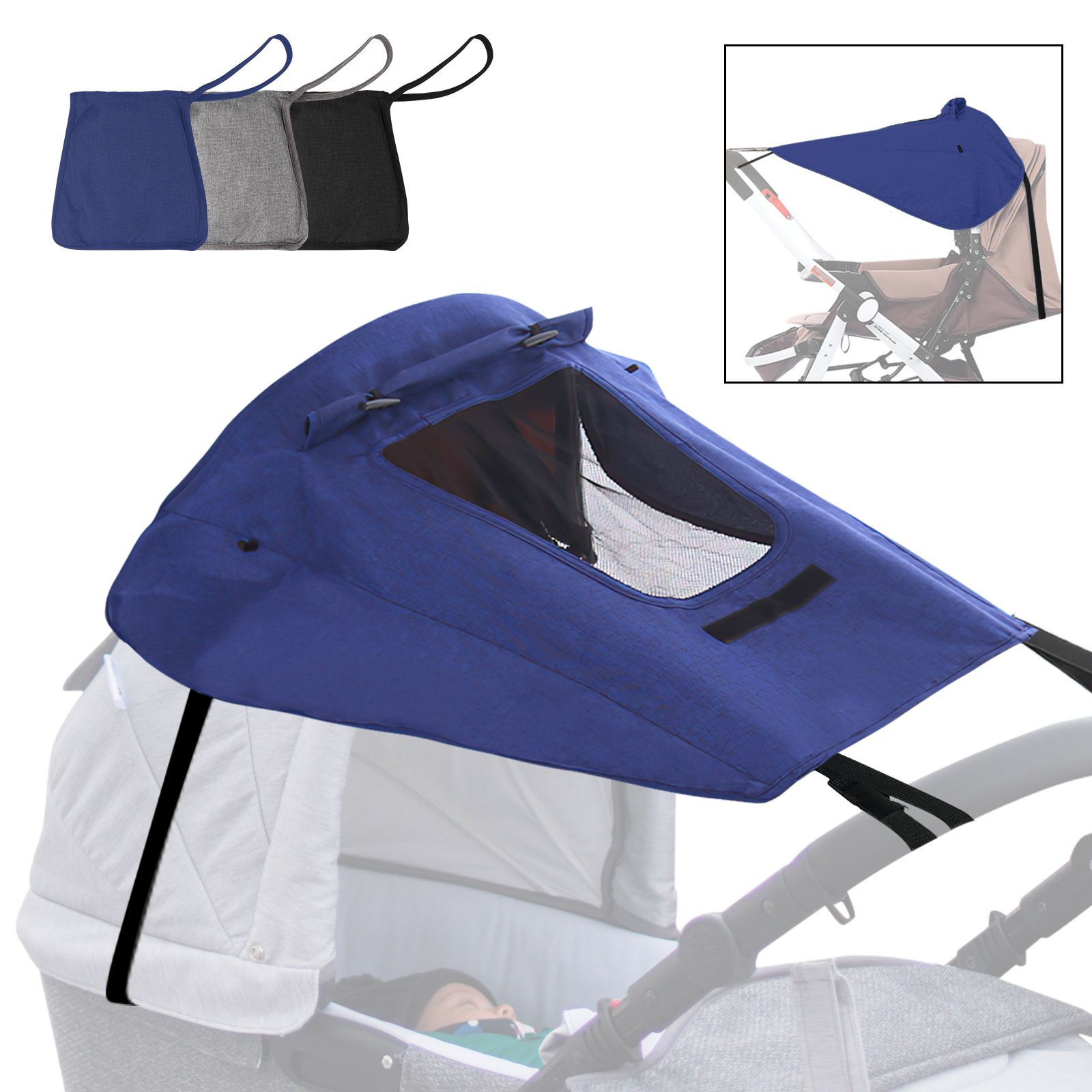 Protection anti shop uv poussette universelle