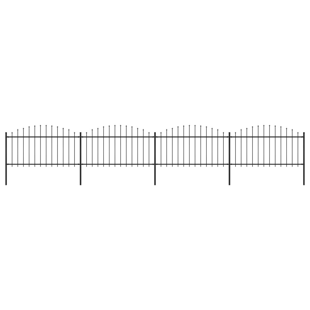 Cl ture De Jardin Dessus En Lance Acier 1 25 1 5 x6 8 M Noir Leroy cl-ture-de-jardin-dessus-en-lance-acier-1-25-1-5-x6-8-m-noir-leroy