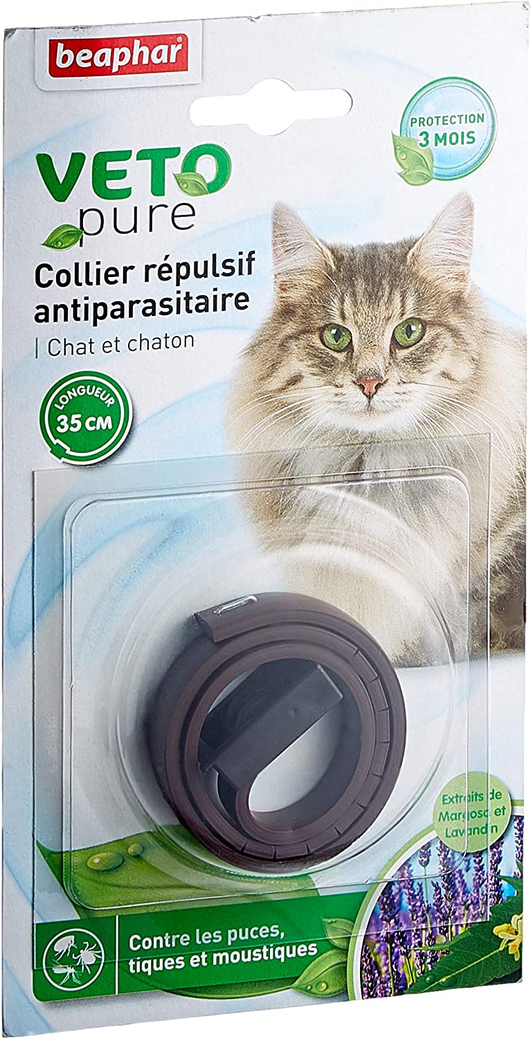 BEAPHAR – VETOPURE – Collier répulsif antiparasitaires pour chat & chaton