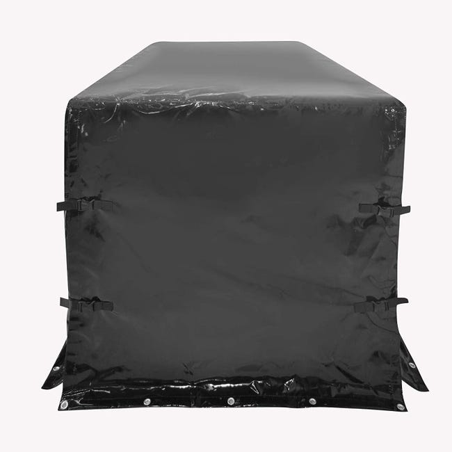 Bâche de protection en polyéthylène.bâche d'extérieur.couverture de  bateau.280g/m2.3x4m.gris+noir - Conforama