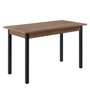 Table pliante de cuisine à manger hauteur réglable pour 4 personnes 120 cm  marron et noir helloshop26 03_0004364 - Conforama