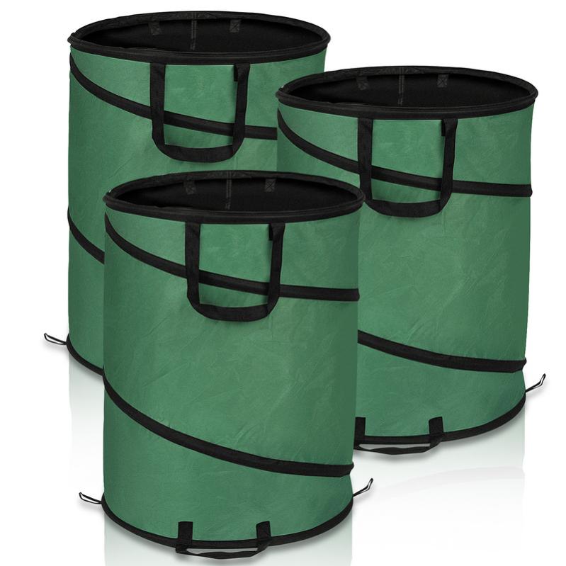Sac De Jardin 150 L Pour Déchets Verts - Avec Paire De Gants, Tissu Polypropylène Renforcé, Stable Et Pliable