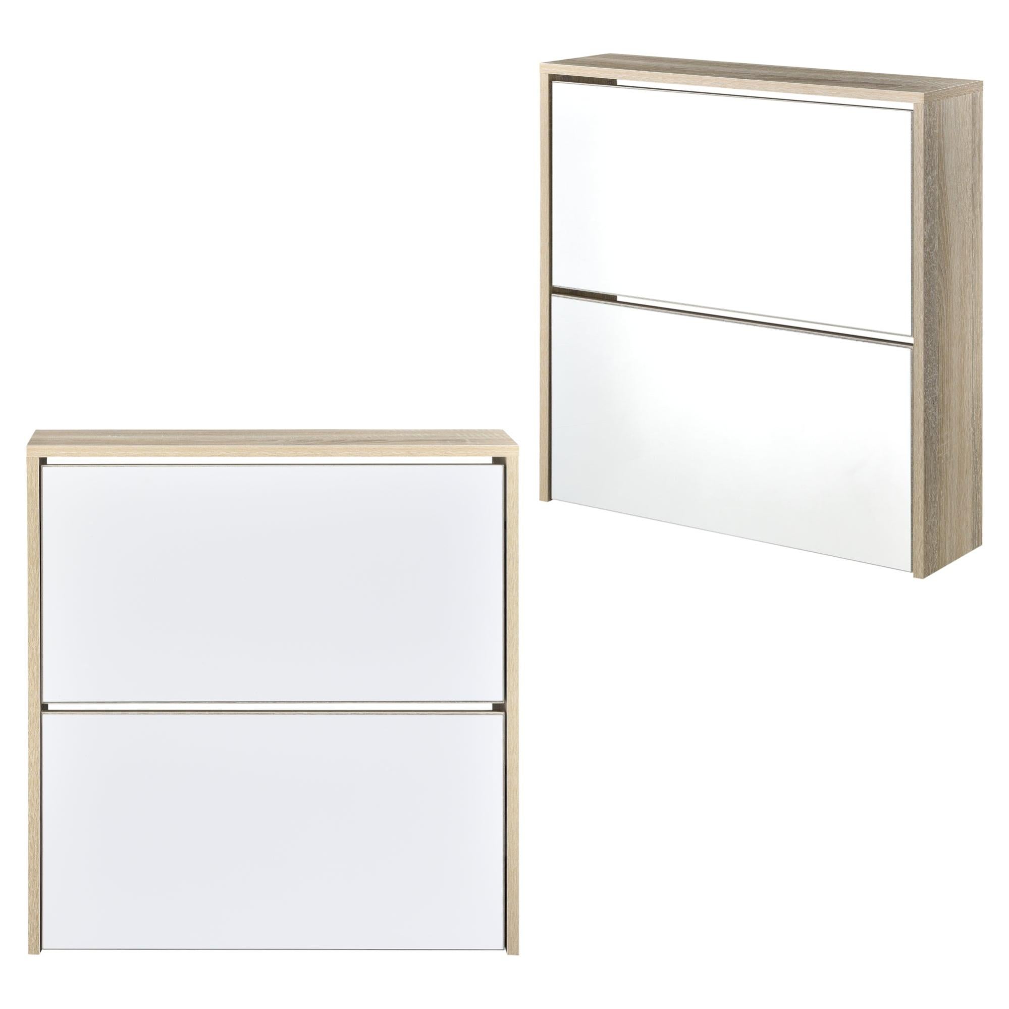 Meuble à chaussure rangement portechaussures pour 6 pairs de chaussures 2 surfaces de stockages