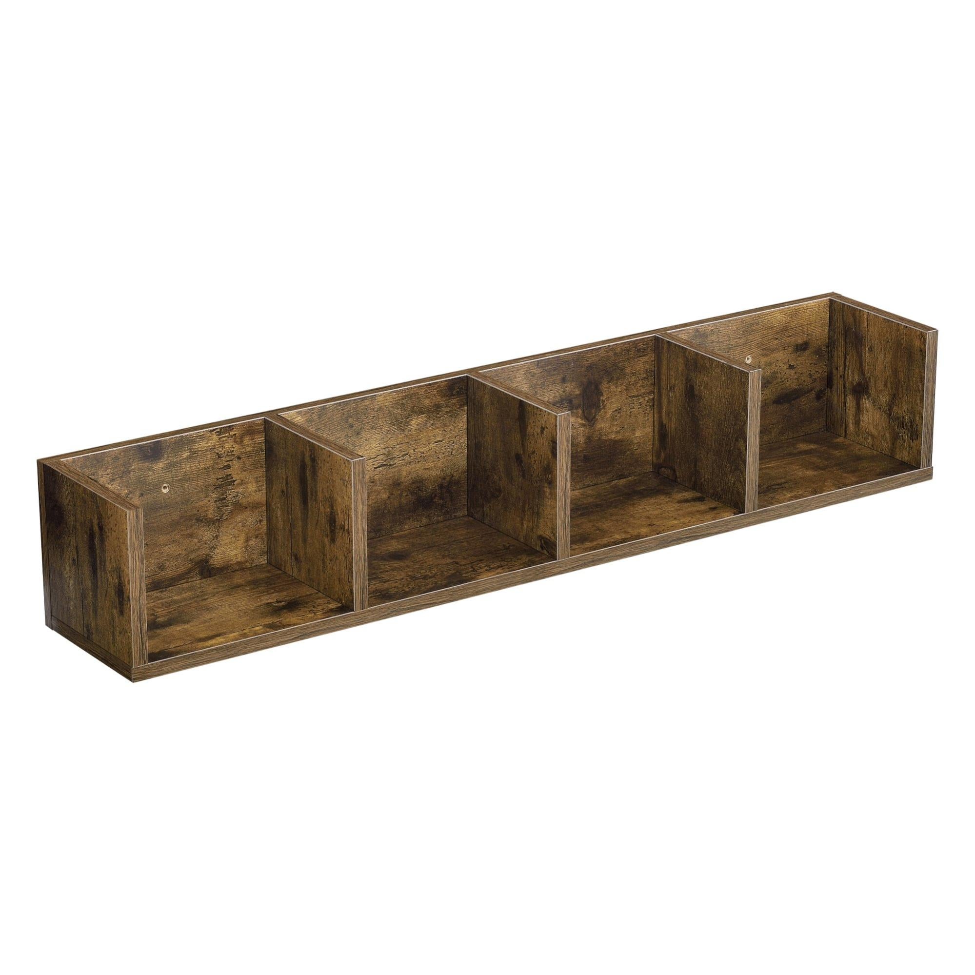 Meuble TV Mural Flottant 200x20x24 Cm Noir - Support Jusqu'à 200kg, Rangement, Design épuré Pour Salon